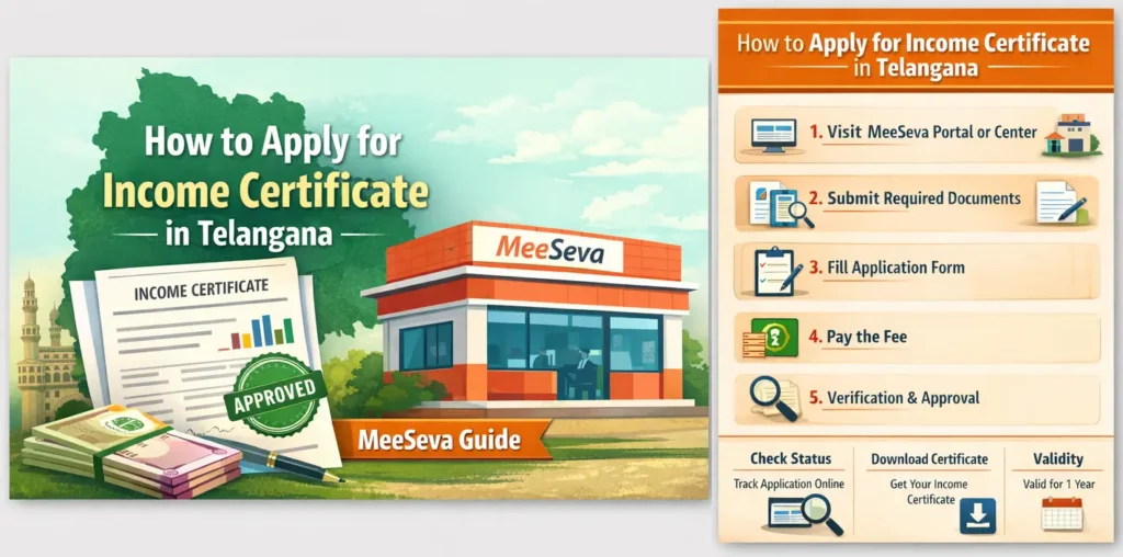 How to Apply for Income Certificate in Telangana MeeSeva