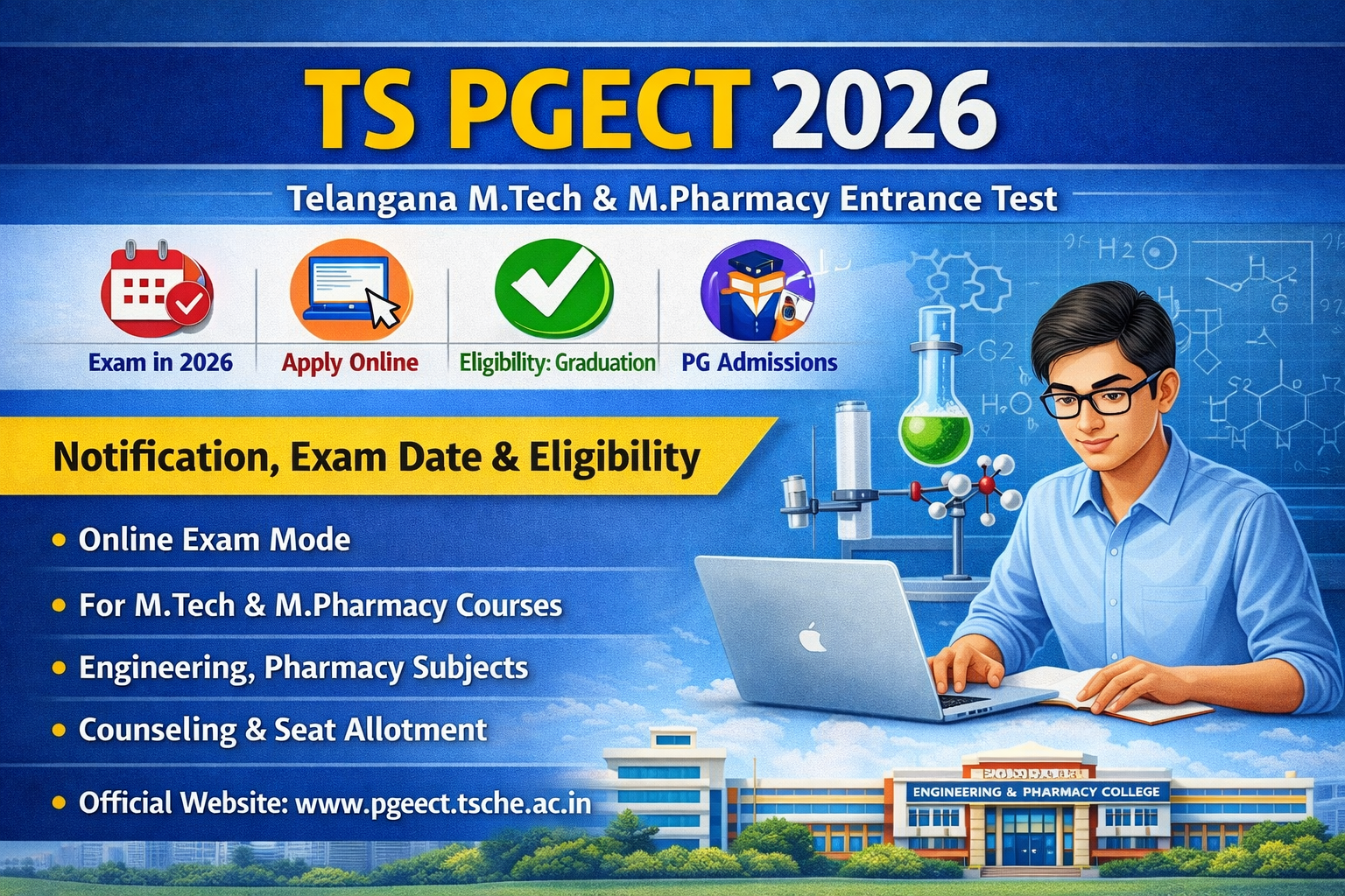 TG PGECET 2026 - Notification, Apply Online, Syllabus, Exam Dates