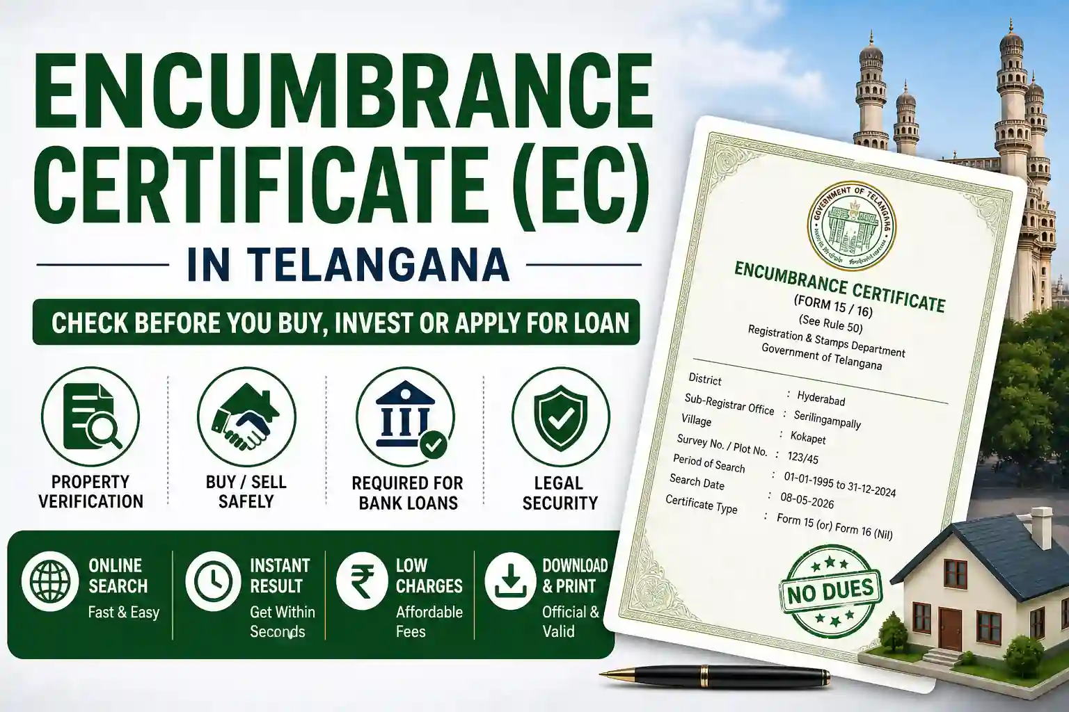 Encumbrance Certificate (EC) 2026: Apply Online, Check Status & Download