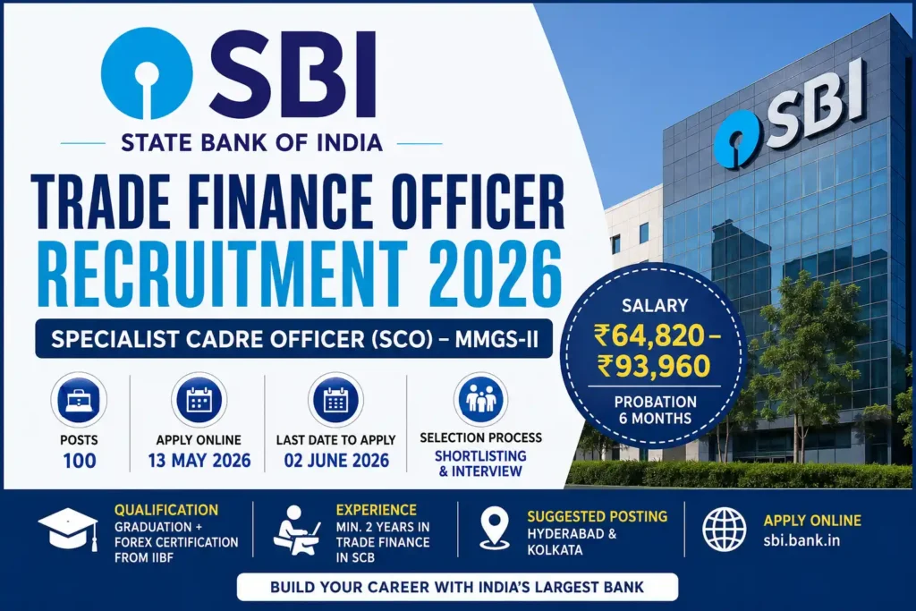SBI Trade Finance Officer Recruitment 2026