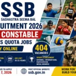 SSB Recruitment 2026: 404 Constable Sports Quota Posts, Eligibility & Apply Online