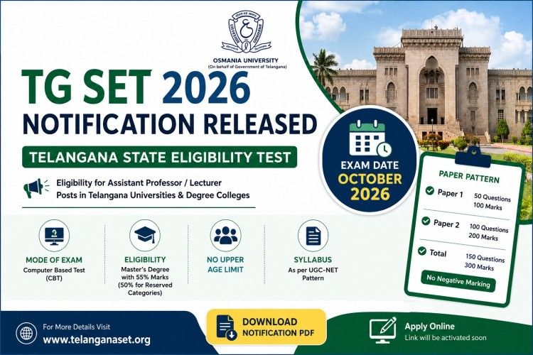 TG SET 2026 Notification